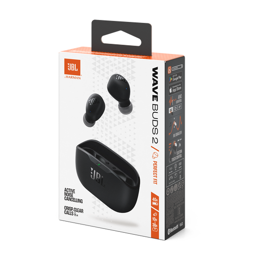 JBL Wave Buds 2 - Black - True Wireless Noise Cancelling Earbuds - Detailshot 15
